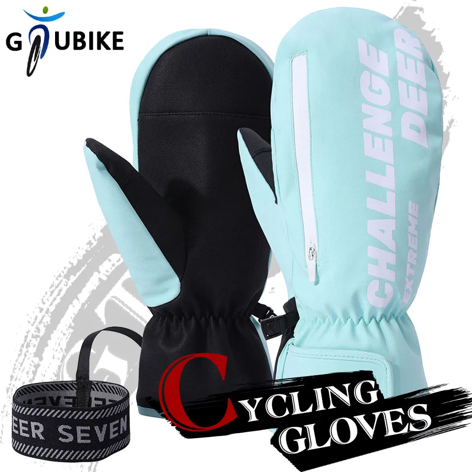 

GTUBIKE Winter Cycling Ski Thermal Gloves Waterproof Windproof Snowboard Snow Skiing Warmth Mittens Touch Screen Palm Non-slip
