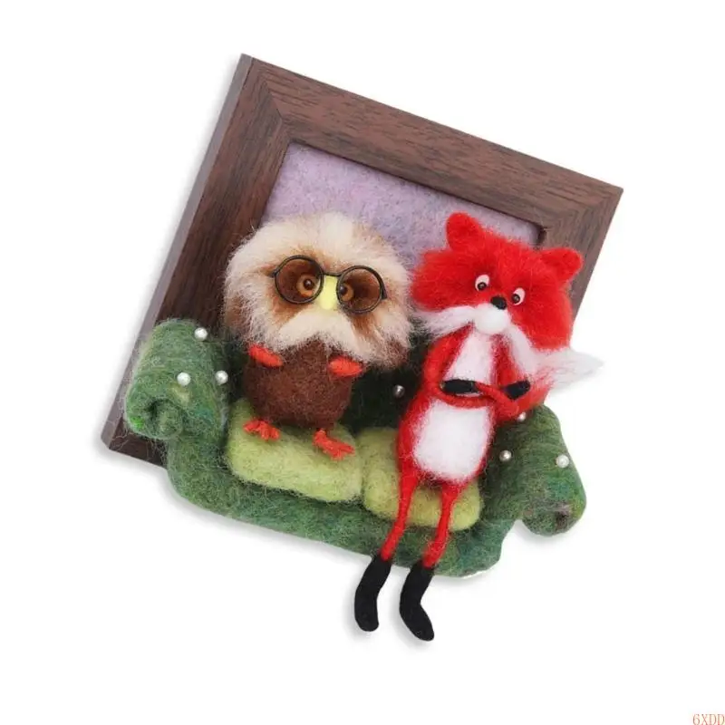 6XDD Handmade Needle Felting Kits Animal Frame Felting Needle Set for Home Decoration