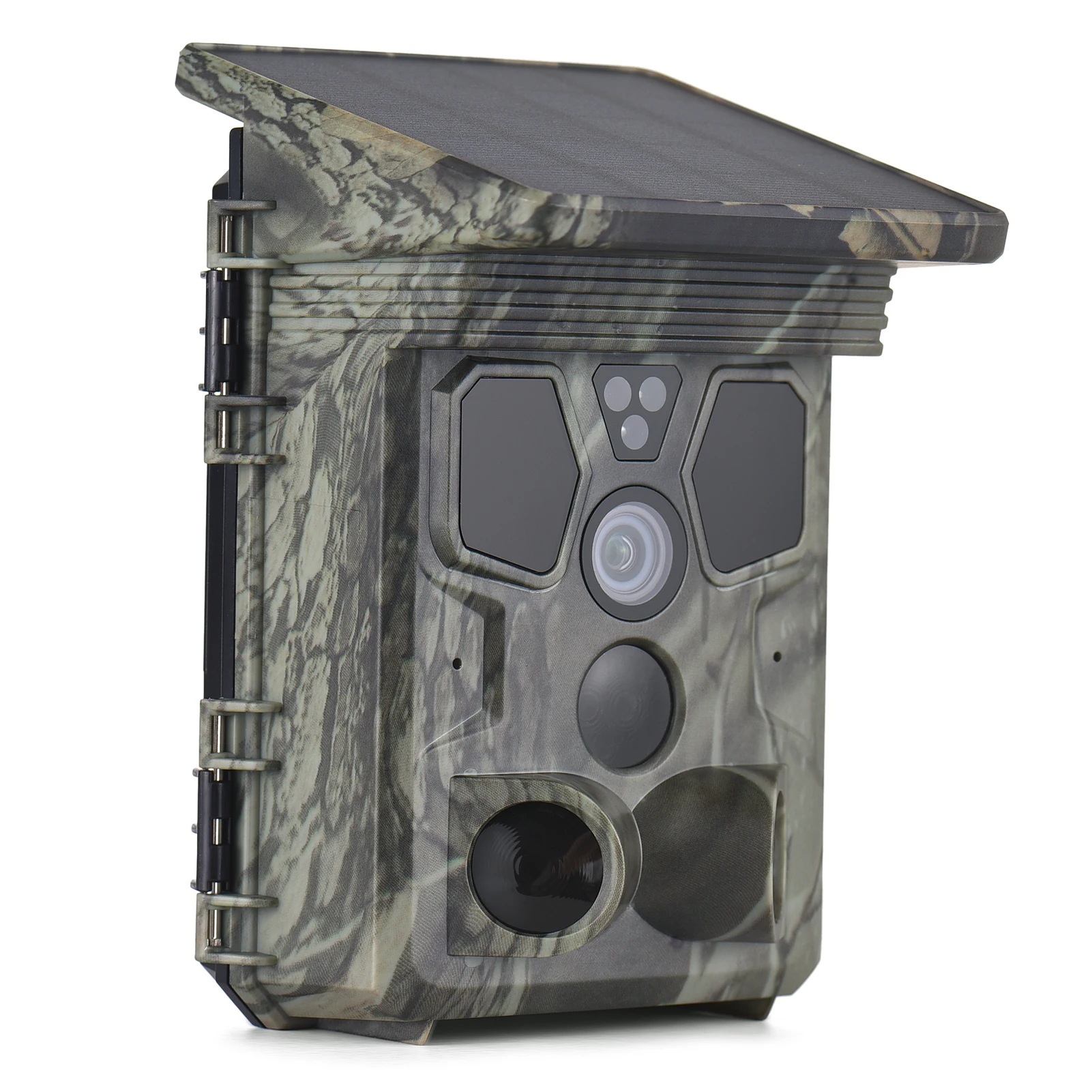 4K 50MP Solar Trail Camera 120&deg; Detection Angle Game Camera Night IP65 Waterproof Hunting for Wildlife Monitoring
