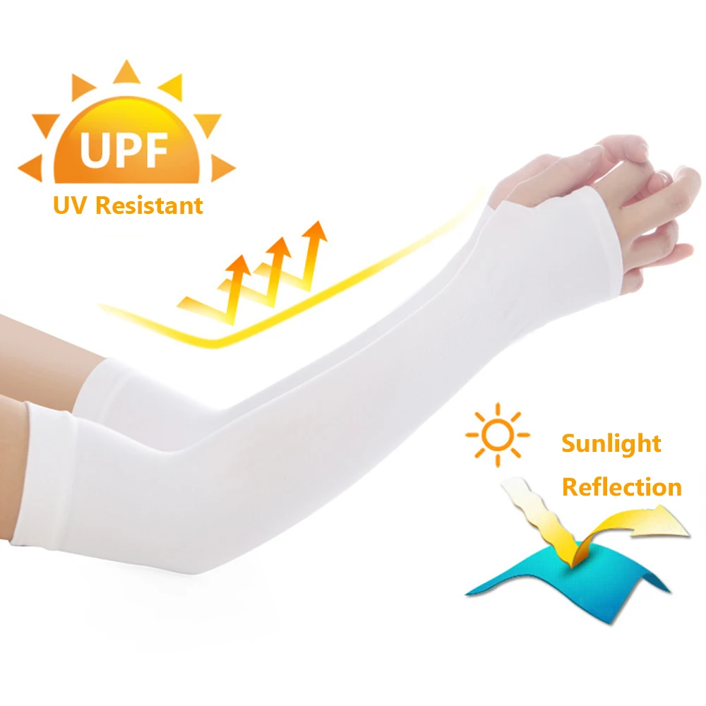 2Pcs Arm Sleeves Outdoor Sport Sleeve Sun UV Protection Hand Cover Summer Cooling Running Fishing Cycling Arm Cover sun protection arm sleeves arm sleeves cooling arm sleeves