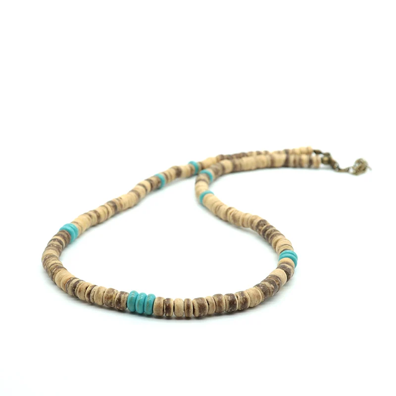 Natural Wooden Men Necklace Accessory