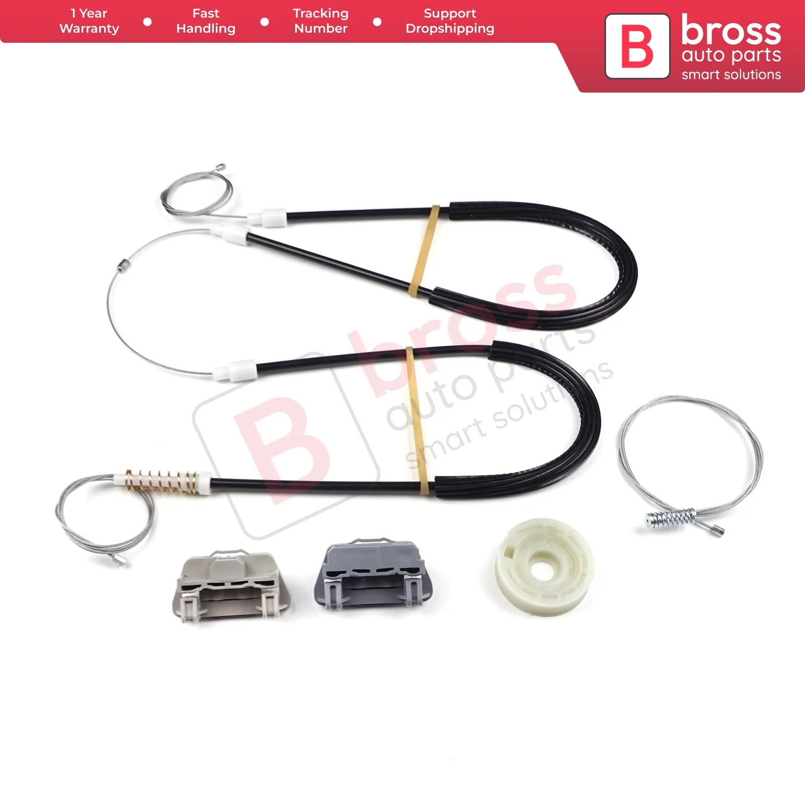 

Bross Auto Parts BWR691 Electrical Power Window Regulator Repair Kit Front Left Door for Jaguar X TYPE 1999-2008 Free Shipment