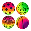 9In Rainbow Ball Indoor and Outdoor Racket Ball Inflatable Leather Ball Flower Colored Ball Squirt Toy Water Amusement Balls Fun 2