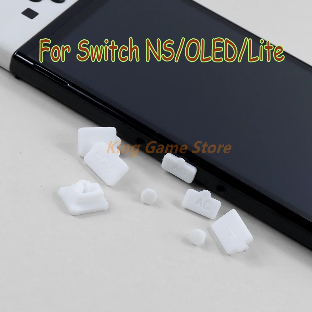 

50sets For Nintendo Switch OLED Dust Plug Silicone Dustproof Cover Stopper Dust Proof Case For Switch NS Lite Console