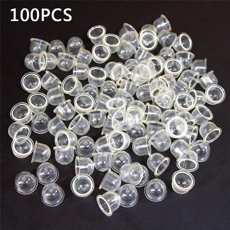 

100pcs Clear Primer Bulbs Cap Carburetor Spare Parts Small Fuel Pump For Chainsaws Blower Trimmer Brushcutter Replace