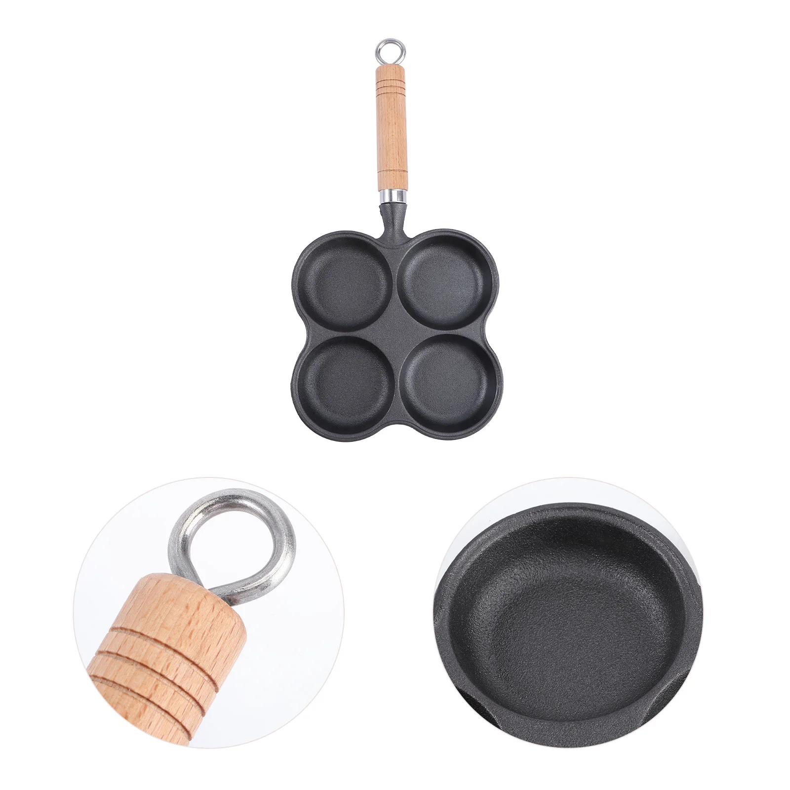 

Four Hole Omelette Non Stick Egg Pans Non-stick Cooker Cast Iron Kitchen Accessory