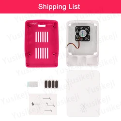 Official Raspberry Pi 5 Red and White Cooling Protective Case with Fan for Pi5 Official Case