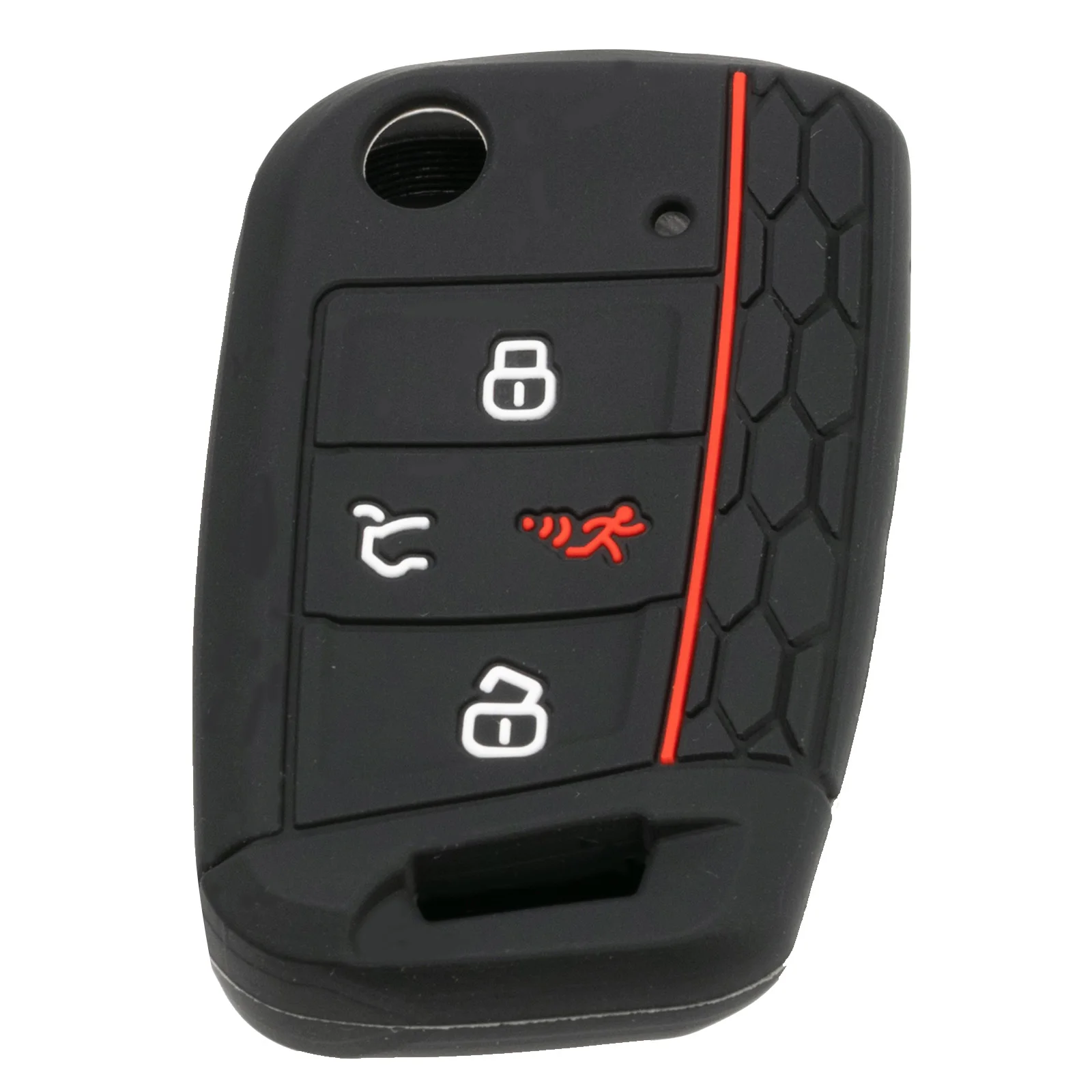 Silicone Key Fob Car Remote Cover Shell Case 4 Button Protector For Volkswagen Golf Wagon Skoda Octavia Golf Sportswagen Jetta key case cover key case flip key fob shell car key shell remote control case cover