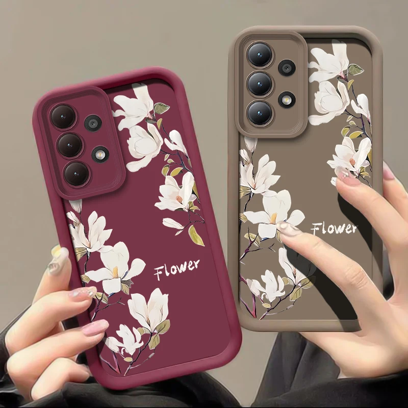 Floral Silicone Soft Phone Case - A55 Series