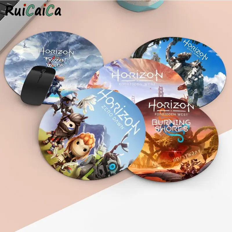 

Horizon Zero Dawn Game Mousepad Non-slip Round Big Promotion Table Mat Student Mousepad Computer Keyboard Pad Games Mousemat