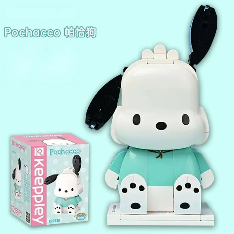 

Pochacco Building Block Sanrio Kawaii Kuromi Melody Cinnamoroll Cute Brick Model Doll Kid Assembly Funny Toy Creative Ornament