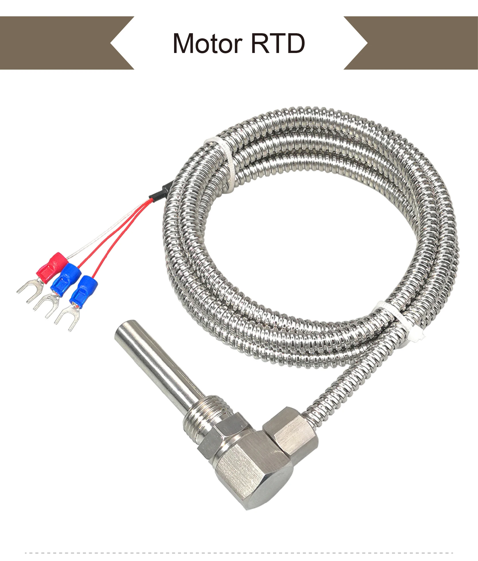WZPT-D2M16 PT100 temperature sensor -50~200°C RTD probe motor bearing L type ang