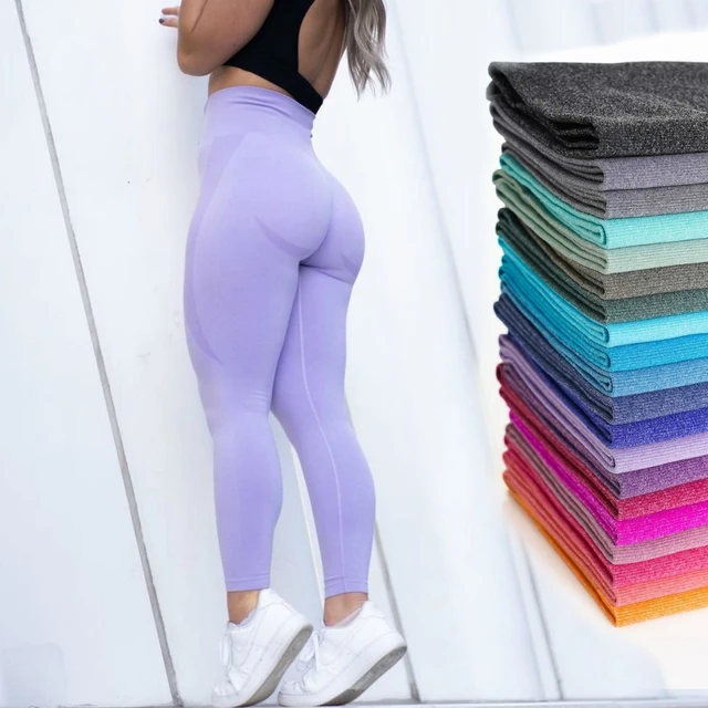 Curve Contour Seamless Leggings Yoga Pants Gym Outfits Workout Clothes  Fitness Sport Women Fashion Wear Solid Pink Lilac Stretch - AliExpress