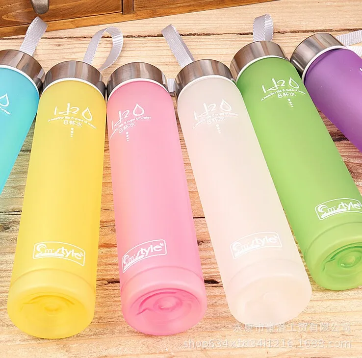 280ml Summer Clear Frosted Water Bottle Simple Fresh Male Female Students  Gift Cup Portable Outdoor Water Bottle Sport Fitness - AliExpress