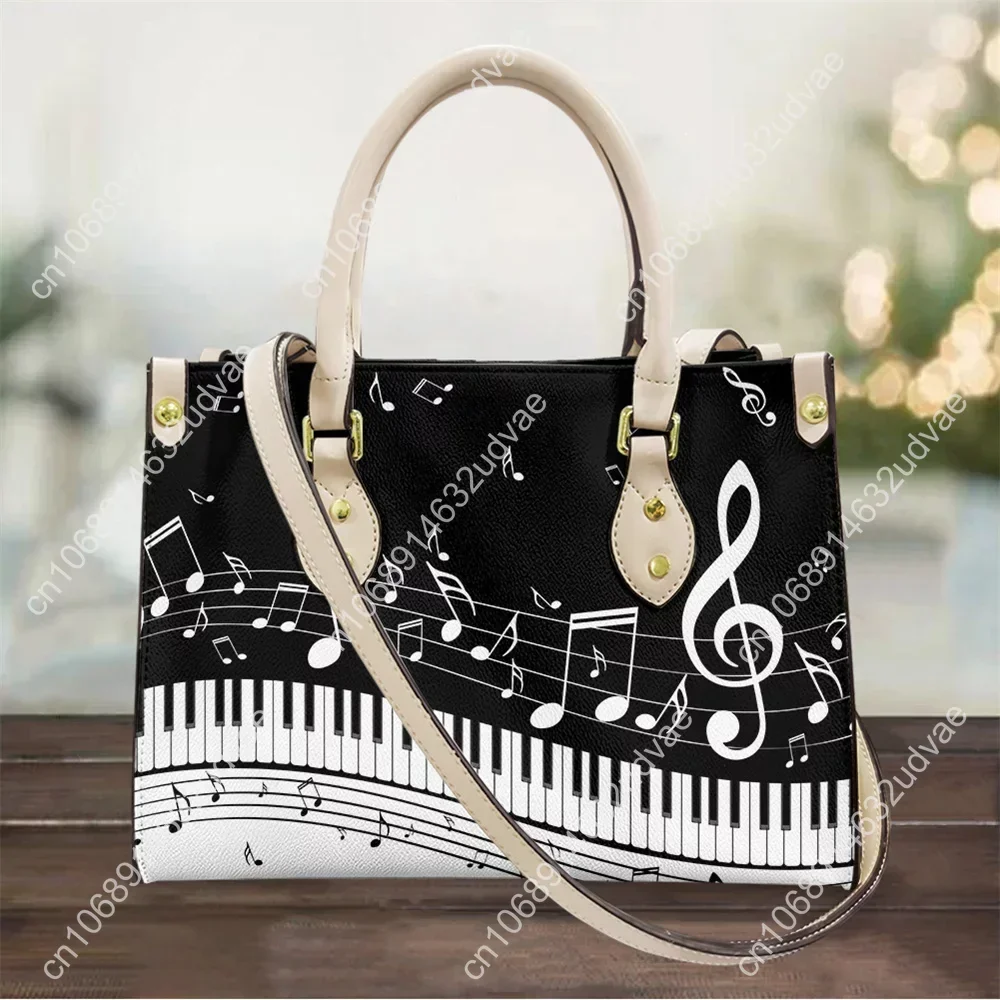 

Piano Music Notes Pattern Luxury Designer Shoulder Bag Pu Leather Handbags Women High Quality Crossbody Bags Female Bolsa Mujer