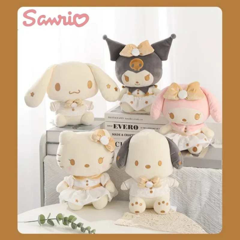 

Sanrio позолоченная серия Cinnamoroll Hellokitty Melody Kuromi понравико плюшевые игрушки праздничный подарок Мультяшные животные плюшевые игрушки