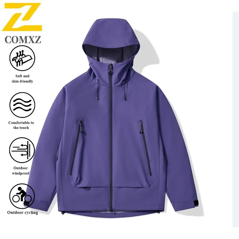 EiAO Jacket Couple's 3-in-1 Defense Winter Waterproof Windproof Hooded Workwear Customizable Outdoor Coat for Hiking Camping