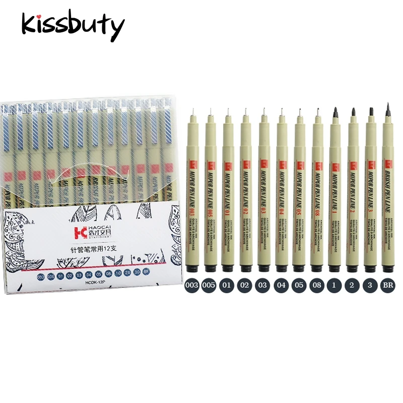 Pigma Micron Pen Set Pigment Liner Needle Soft Brush Drawing Pen lot 003 005 01 02 03 04 05 08 1 2 3 Art Markers Sketching pen marker markers pen marker pens marker pen art marker pens art markers sketching markers