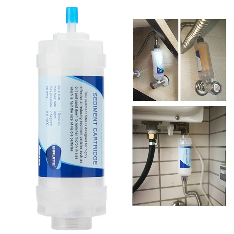 Sostituzione della cartuccia del filtro dell'acqua dei sedimenti della cucina di casa con sistema idrico ad osmosi di filtrazione in PP - Image 3
