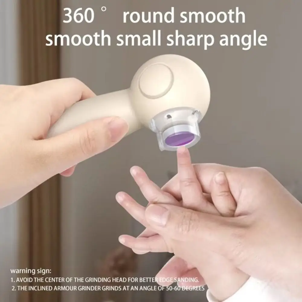 Electric Baby Nail Trimmer Rechargeable 6 in 1 Low Noise Safe Care Nail Sharpener Kids Baby Cutter Nail Care Multifunctional