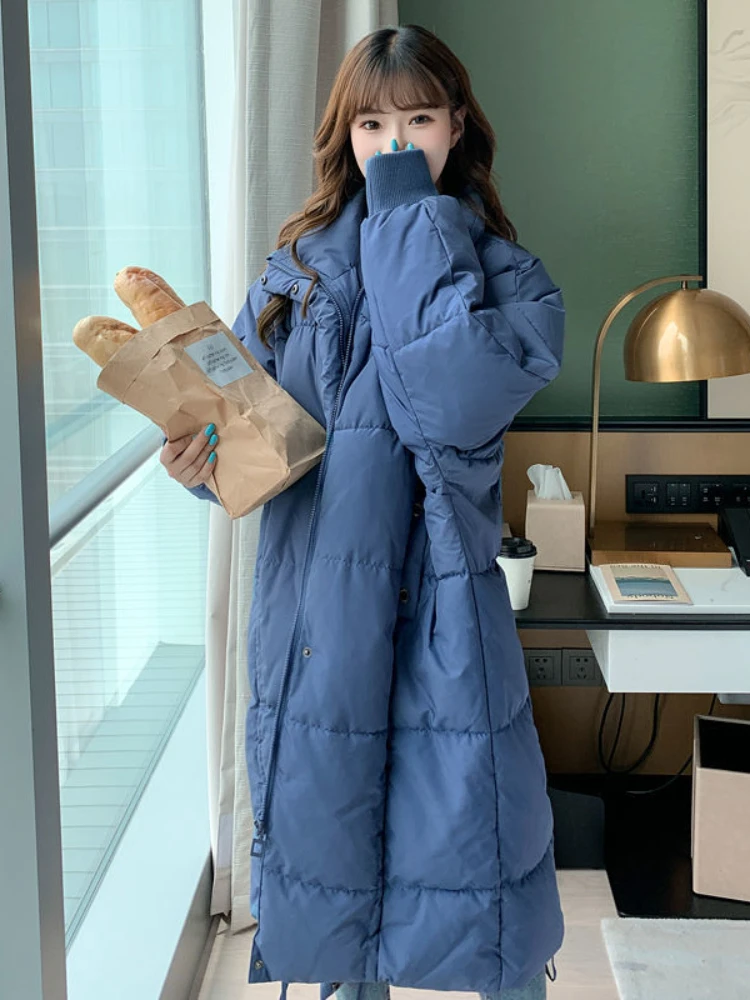 

Winter New Extra Loose Korean Coat Women's Clothing Casual Long Fashion Black Down Cotton Jacket Women Parka Outwear