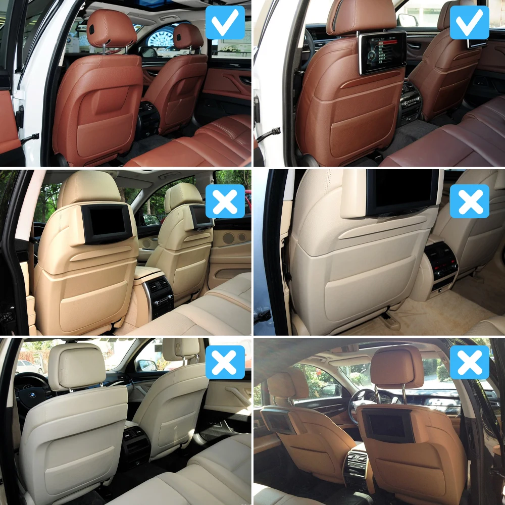 자동차 왼쪽 오른쪽 좌석 등받이 가죽 포켓 커버 BMW 5 GT X5 X6 7 시리즈 F10 F11 F07 F01 F02 F15 F16 730 735 740 2013-2020