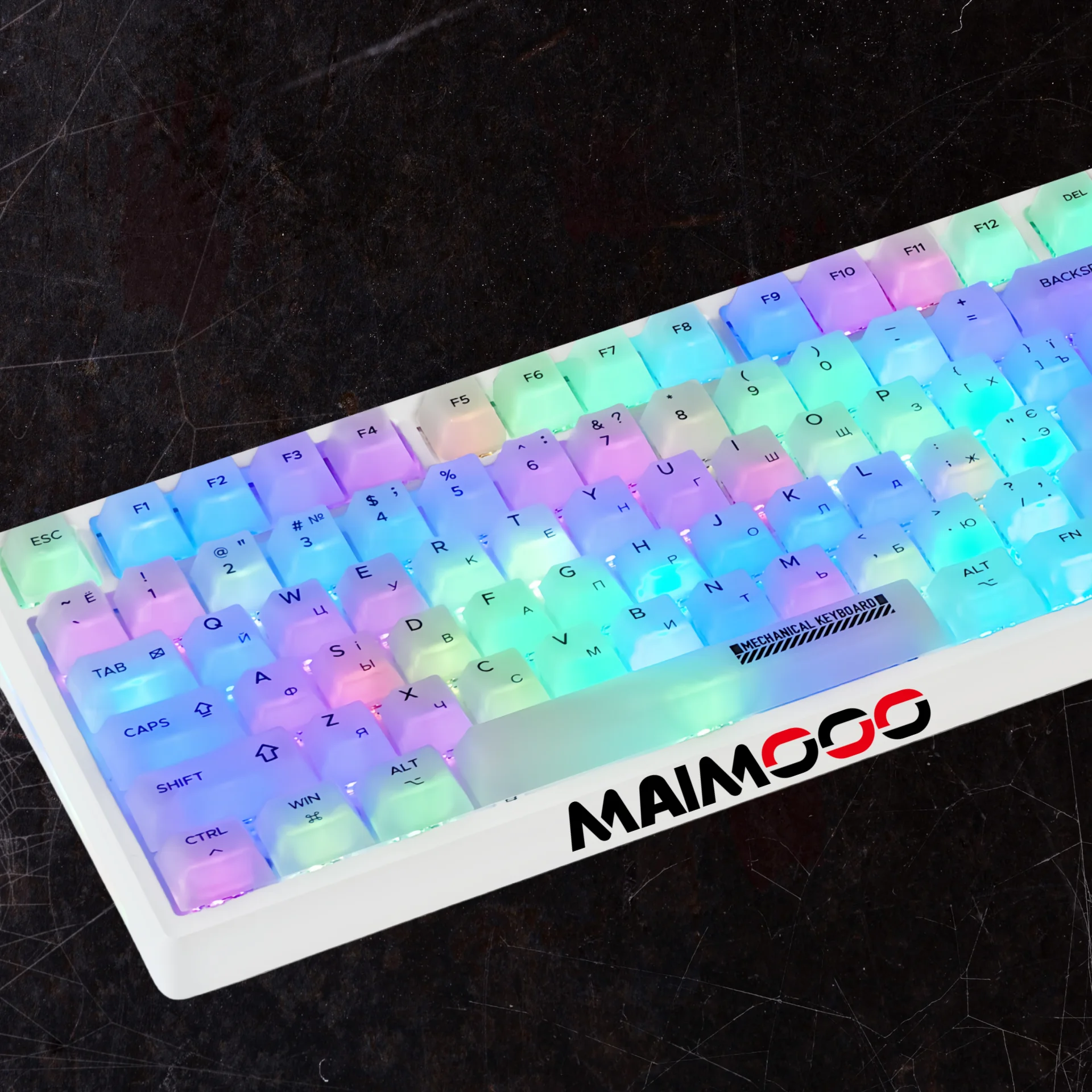 Translúcido Keycap Russo pc Keycap Teclado Mecânico Office Game Simples pc Cereja Branca Leitosa ru Faça Você Mesmo 122 - Imagem 5
