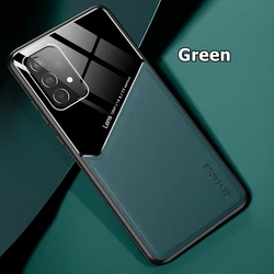 Magnetic Soft Silicone Phone Case - Durable Back Cover Shell - A32 (4G) 6.4 inch (Dark Green)