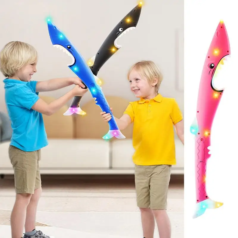 

Shark Lightsaber Toy Sound And Light Flashing Animal Wand Interactive Play Toys Children's Sword Battle Emitting Led Lights Toy