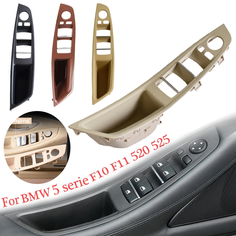 BMW F10 F11 520d 520i 2011 2013 도어 내부 핸들, 왼쪽 전면 인테리어 도어 패널, 운전석 버튼 스위치 프레임 보관