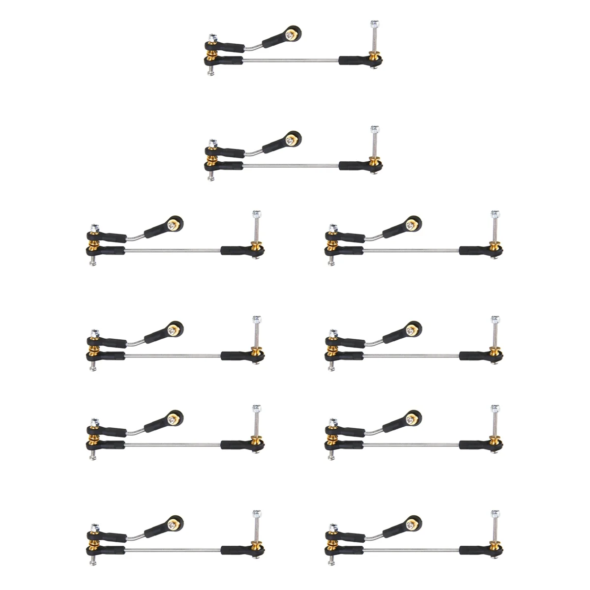 BAAU 5 Set Steering Pull Rod Servo Rod Upgrade Parts for B14 B24 B16 B36 C14 C24 C44 1/16 RC Car Accessories
