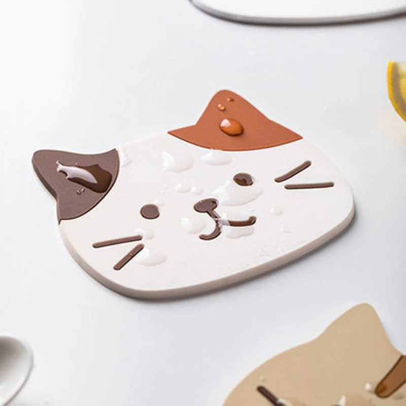Creative Cute Cat Table Placemat Waterproof Heat Insulation Antislip