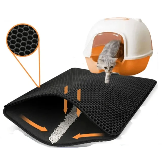 Cat Litter Mat Non Slip Big Pet Litter Box Filter Mat Double Layer Wear Resistant Waterproof Cat Litter Mat Pet Clean Supplies Cat Litter Mat Non Slip Big Pet Litter Box Filter Mat Double Layer Wear Resistant Waterproof Cat Litter Mat Pet Clean Supplies