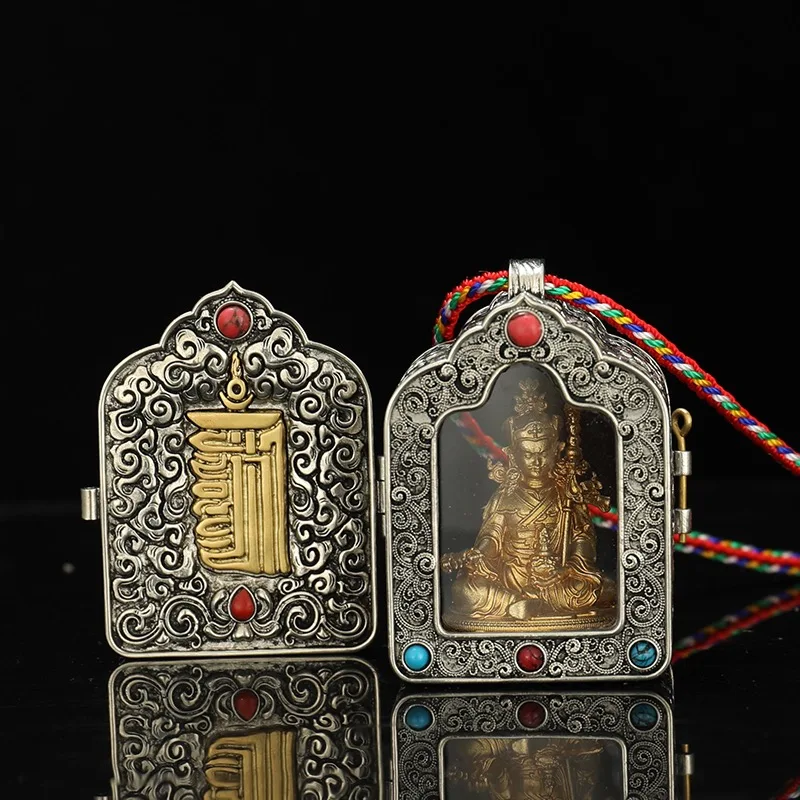 50% Rabatt auf Nepal Tibet Tempel allmächtigen Guru Rinpoche Buddha Tasche Amulett segnen Sicherheit viel Glück all-leistungs starken Talisman – Detail 1