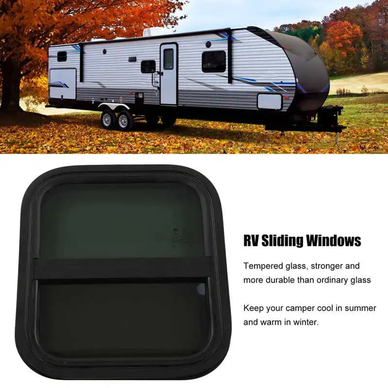 RV Schiebefenster mit Bildschirm 440mm H 390mm W Getönte Anlassen Glas  Wasserdicht für Wohnmobil Anhänger Camper Fenster - AliExpress