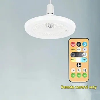 E27 ventilador de teto luz controle remoto interruptor sem fio ajustável 3 cores 3 engrenagens velocidade do vento 1-4 horas de tempo 1