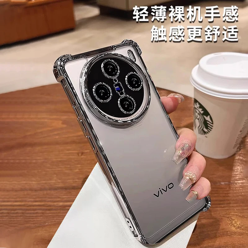 Enhanced Electroplating Silicone Transparent Shockproof Case with TPU Bumper