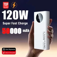 120W 50000mAh High Capacity Power Bank Super Fast Charging Powerbank Portable External Battery Charger For iPhone Samsung Xiaomi 1