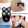 5D Electric Shaver for Bald Men 5 in 1 Professional Mens Razors Shavers Waterproof Bald Shaver Wet&Dry Bald Shaving Grooming Kit 6