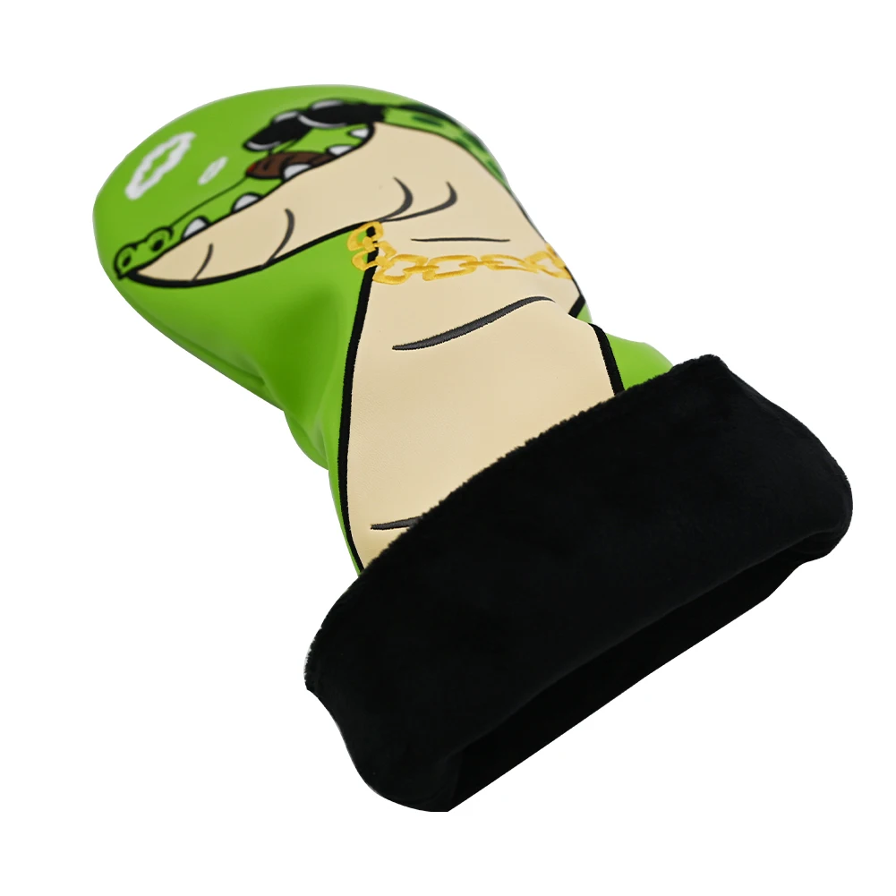 1개 귀여운 악어 골프 헤드 커버 드라이버 및 우드용 - 골프 애호가를 위한 프리미엄 PU 소재 헤드 커버