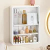 No Drill Bathroom Organizer – Multi-Layer Transparent Cosmetic Display Cabinet with Removable Shelves 5