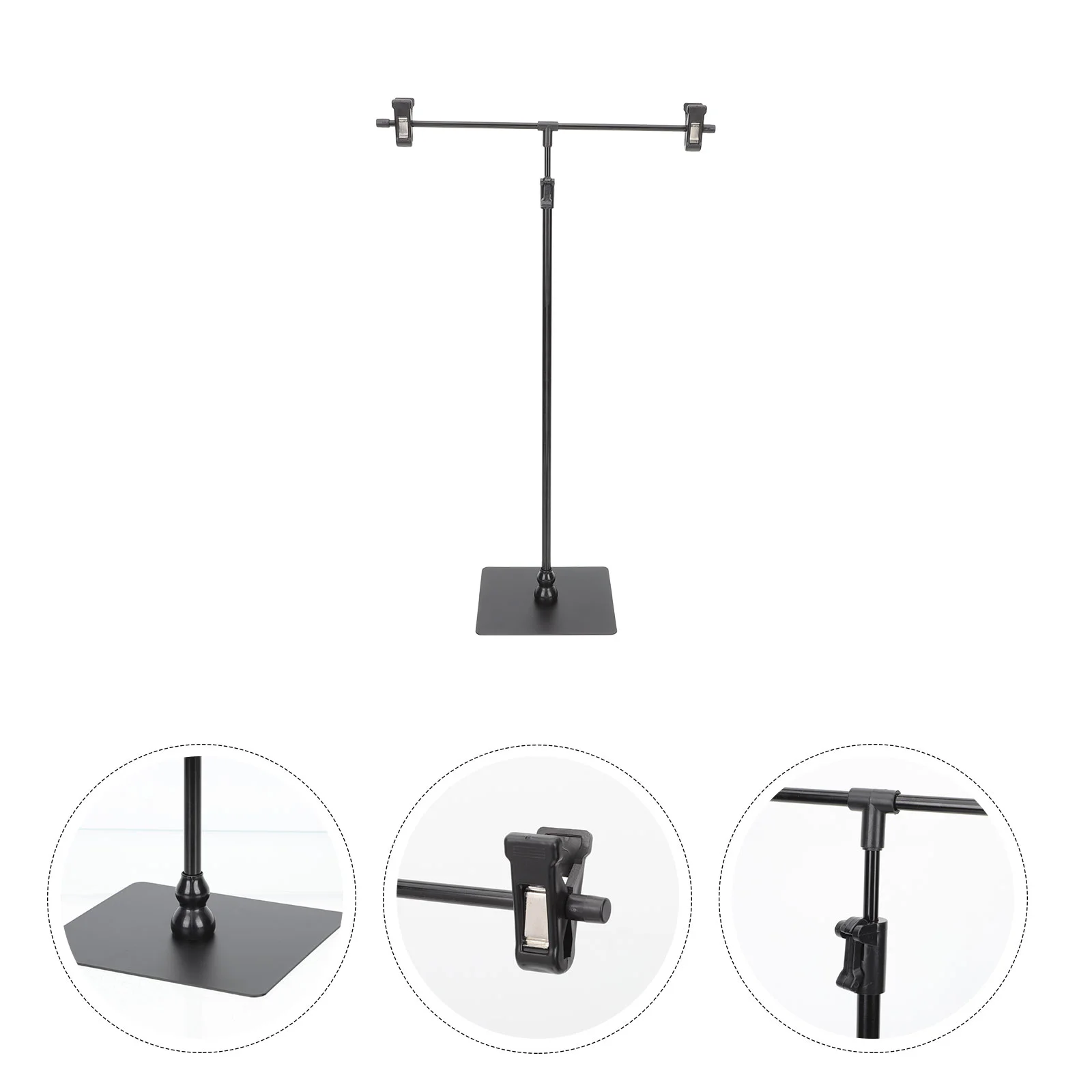 Advertising Display Stand Height Adjustable Yard Sign Stakes T-shaped Clip Shelves