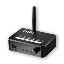 

Digital to Analog Audio DAC Converter Adapter Digital Optical 3.5mm AUX Jack RCA L/R Bluetooth-compatible 5.1 Receiver