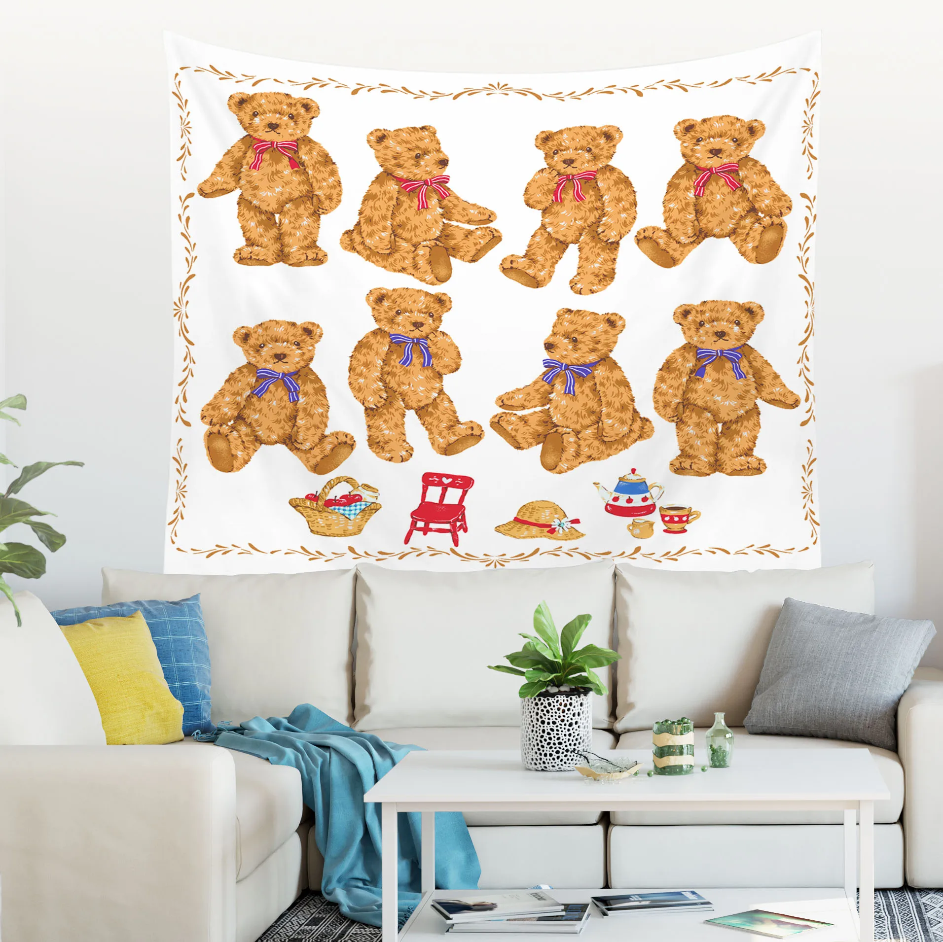 Tapestry Decor Cartoon Cat Tapestry for Home Decoration
