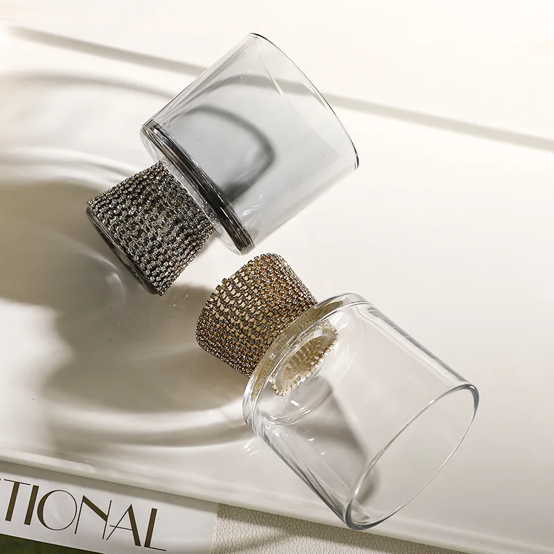 Luxury Diamond Goblet Glass Wine Glass glass Spirit glass creative personality diamond-encrusted whis