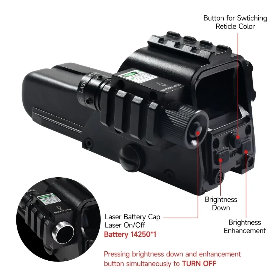 NEW 552 553G Hunting Red Green Dot Sights Reflex Holographic Dot Tactical Optics Riflescope Adjustable Brightness Airsoft Sight