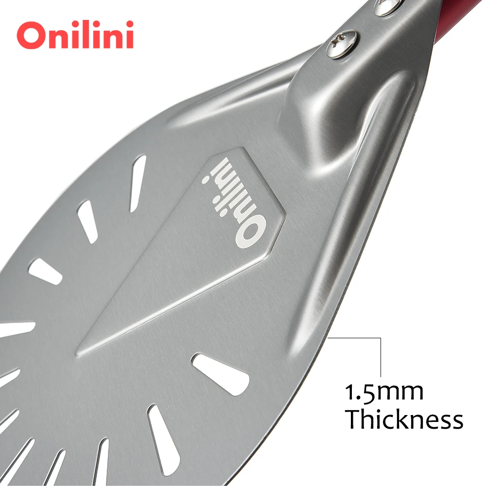 Onilini 7/8/9 inch Pizza Turning Peel Hard Anodized 50 inch Long Handle Pizzas Shovel Almuinum Alloy Pizza Shovel Commercial Use