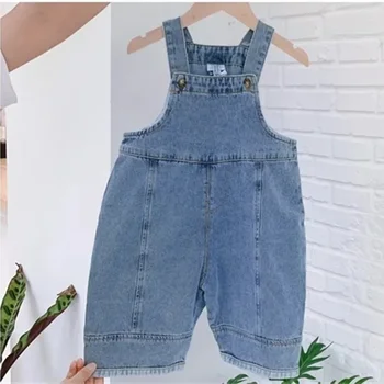 Baby Girls Jumpsuit Boy Solid Casual Denim Overalls Jean Bib Pants Infant Kids Overalls Autumn Girls Outfits 2