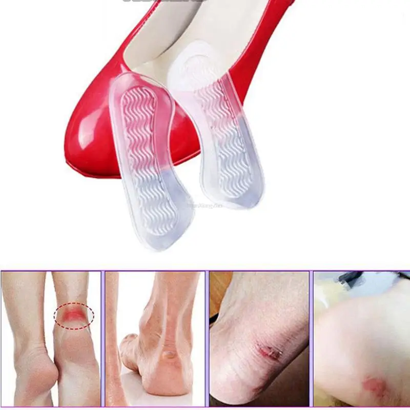 Shoe Insoles Heel Protector Pads 1Pair High Quality Gel Silicone Insole Heel Pads for Shoes High-heels Insole Shoe Accessories Women&rsquo;s Heel Protection Pad shoe insoles heel protector pads