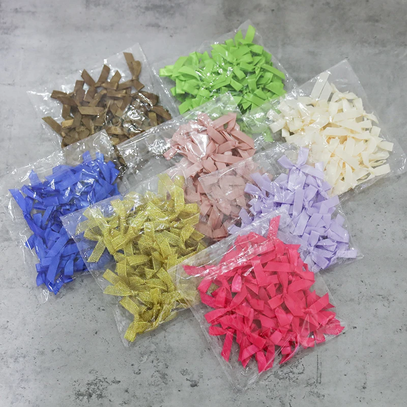 50 Stück bunte Satinband-Bowknot, handgefertigte Schleife, Dekoration, DIY-Herstellung, Zubehör, Geburtstag, Bögen, Krawatten, Dekor, Geschenkverpackung – Detail 4